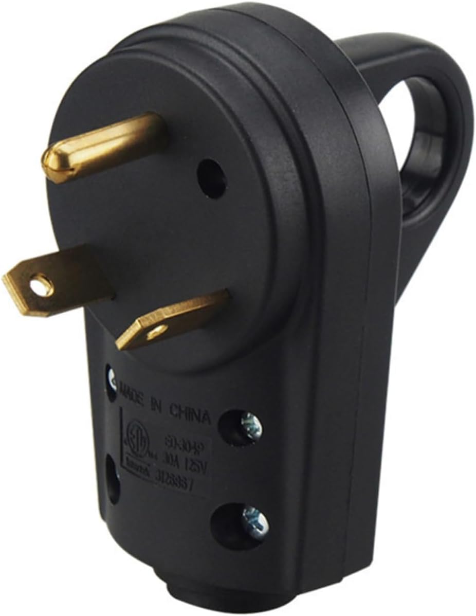 Rv Replacement Male Plug Easy Unplug Design Outlet Plug for Campers Parts