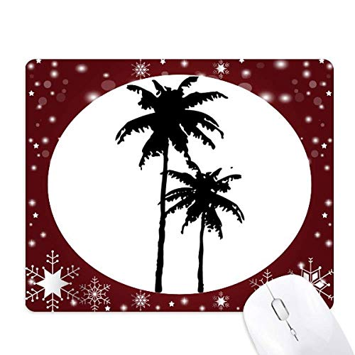 Tapis de souris en hiver design cocotier silhouette pour éviter la fatigue du poignet