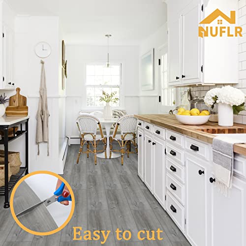 Vinylvloer, zelfklevende pvc-vloerbedekking, zelfklevend, tegels, vinyl, houtlook, vloerstickers, waterdicht, slijtvast, voor keuken, woonkamer, badkamer, grijs hout, 15 x 90 cm, 10 stuks - Image 8