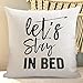Let's Stay In Bed Taie d'oreiller en satin de coton Blanc 50,8 x 50,8 cm