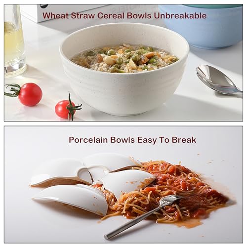 image for Ohola KITCHEN SUPPLIES 8PCS Cereal Bowl, Ohola Unbreakable Wheat Straw