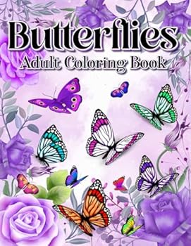 Butterflies Adult Coloring Book