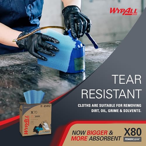 Image of WypAll PowerClean X70 Medium Duty Cloths, 10 x 96 Towels (41412)