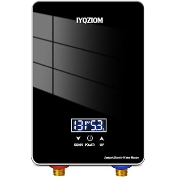 Tankless Water Heater 5.5kw 240V, ECOTOUCH Point-of-Use Digital Display,Electric Instant Hot Water Heater with Self-modulating,Overheating Protection,White