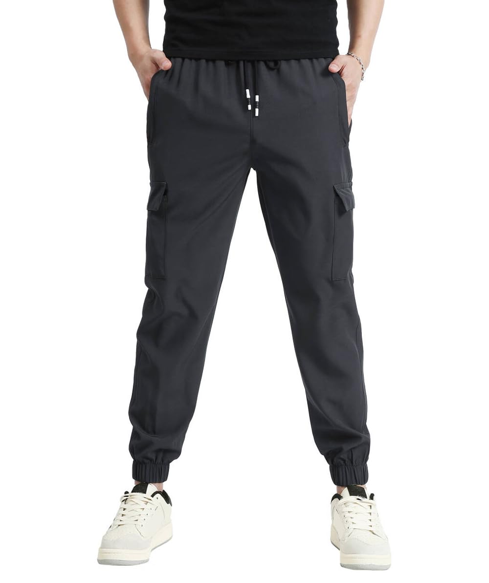 Pantalones deportivos cargo para niños, para exteriores, jóvenes, de secado rápido, pantalones deportivos ligeros con bolsillos con cremallera