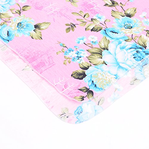 Newborn Receiving Blanket Headband Set Flower Print Baby Swaddle Receiving Blankets Galabloomer - Thumbnail 6