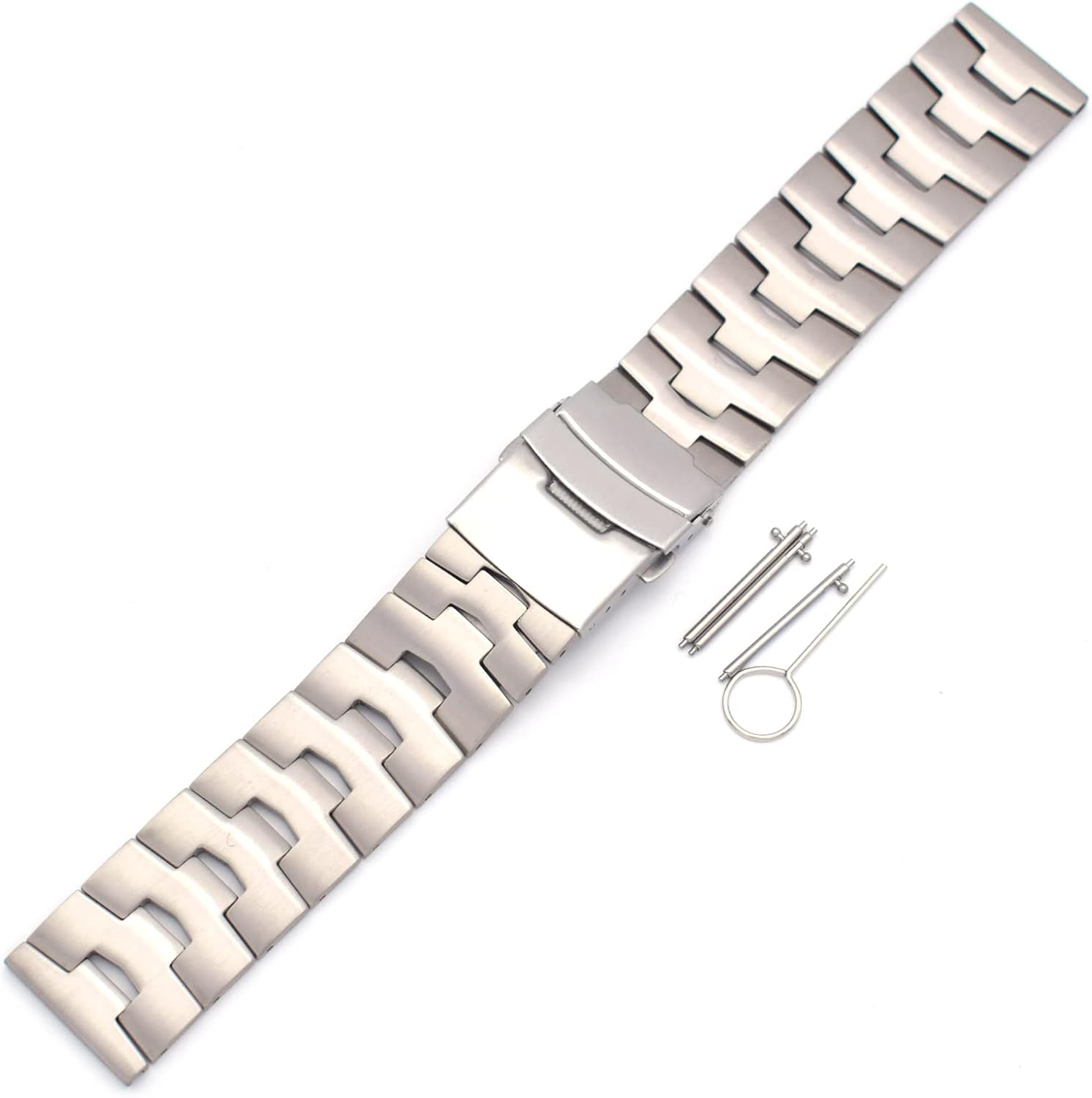 THEAGE Titanium Solid Watch Band for Mens Women, Pure Titanium Watch Straps 22mm