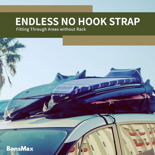 1”x15’ Endless Ratchet Tie Down Strap (No Hook) for Car Rack, Utility Trailer, Pickup Truck Bed, Ratcheting Securing Straps for Cargo, Kayak (Khaki, 1" x15'-4 Pack) by BonsMax - Image 2