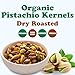 Food to Live Organic Dry Roasted Pistachio, 1 Pound – Oven Roasted Whole Nuts, No Shell, Unsalted, No Oil Added. High in Protein, Fats. Non-GMO, Vegan, Kosher, Bulk