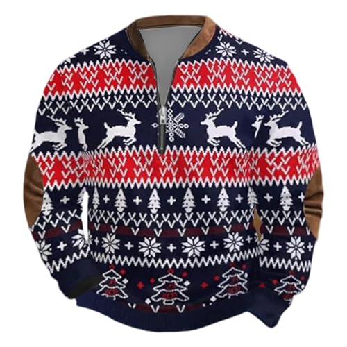 Generisch Herren Troyer im Norweger-Stil - Winterlicher Strickpullover...