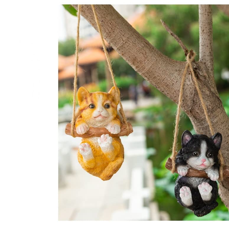 JARPSIRY Adorable Figurine De Chat Grimpant à Suspendre Pour