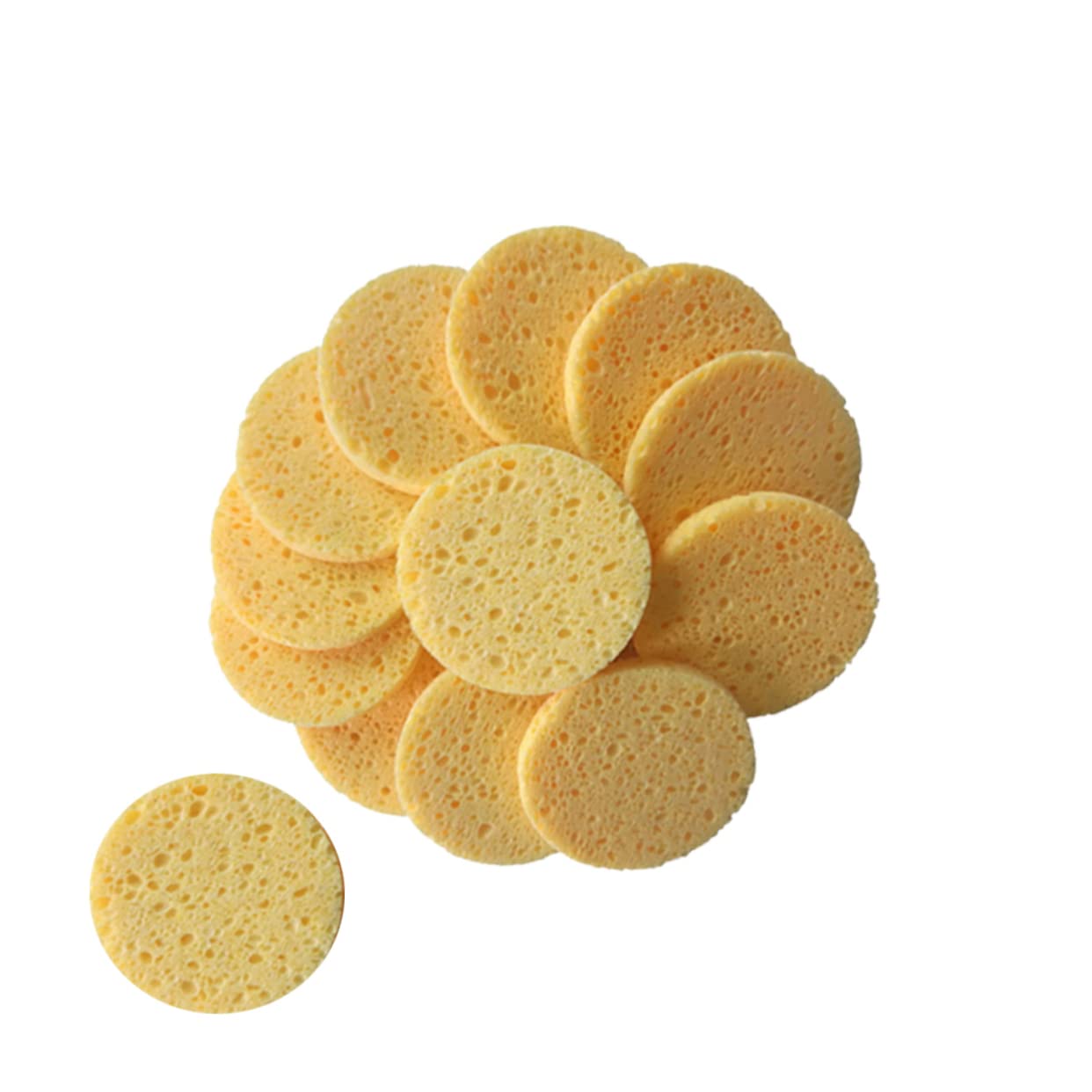 Didiseaon 60pezzi Spugne Di Cotone Per Struccare e Pulire Viso Morbide e Delicate Rotonde Per Rimozione Makeup e Della Colore Naturale
