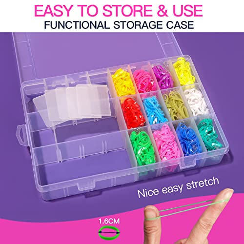 Elastic Hair Bands 24 Colors, Ygdz 1500 Pcs Mini Hair Rubber Bands With Organizer Box, Soft Small Girl Hair Ties, Colorful Baby Rubber Bands Set With Hair Tail Tools, Rat Tail Comb For Kid Toddlers #TOP3