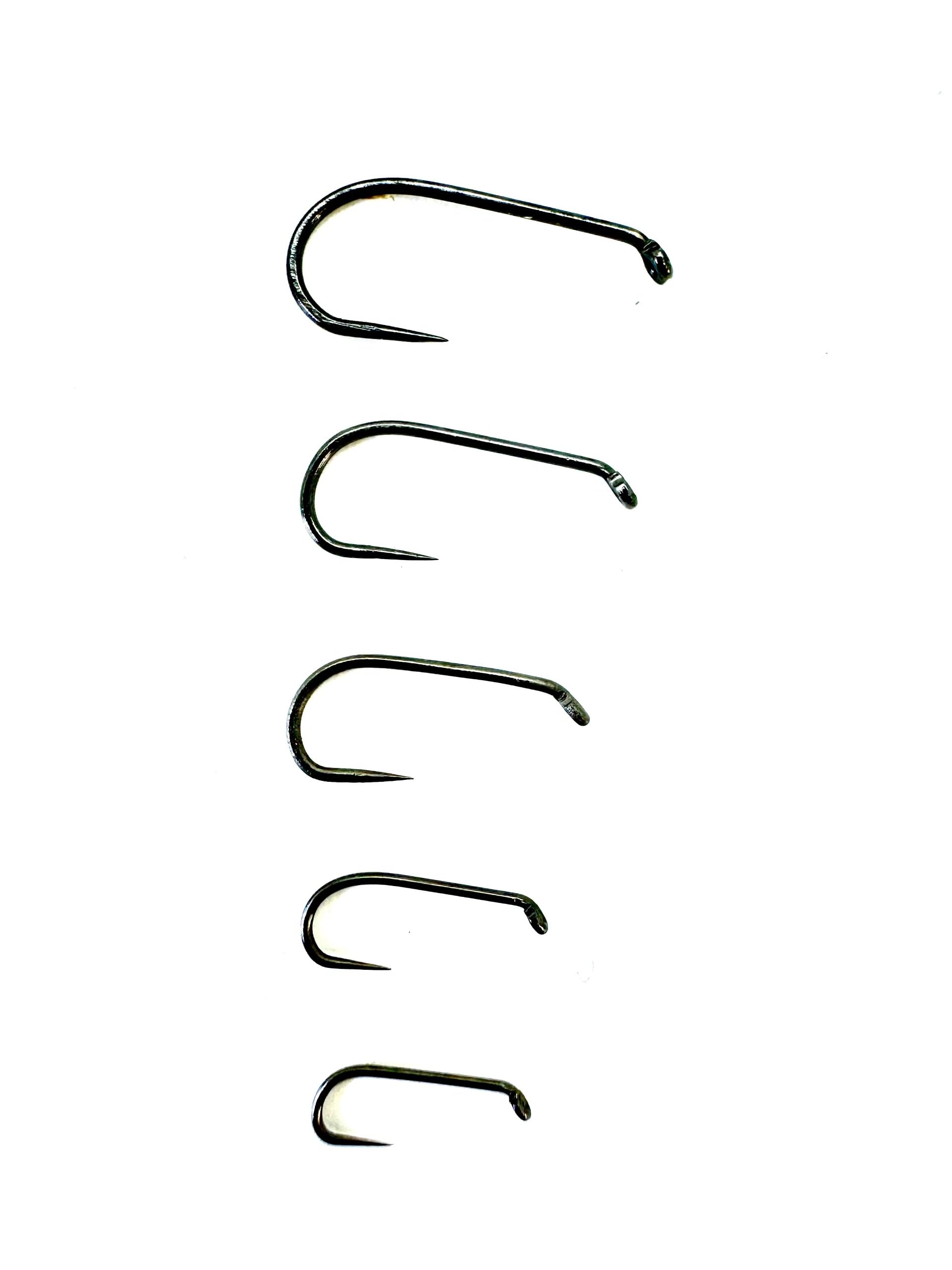 Olax 50x Eye Down Black nickel Barbless Dry Fly Hook size 10# to 18# fly tying hooks (#14)