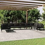 Modulares Aluminium Lounge-Set Anthrazit 10-teilig