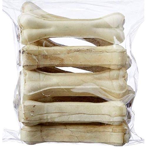 Sage Square Pressed Rawhide Chew Bone Treat for Healthy Dog Care (6 Inch) (Pack of 1Kg Bones)