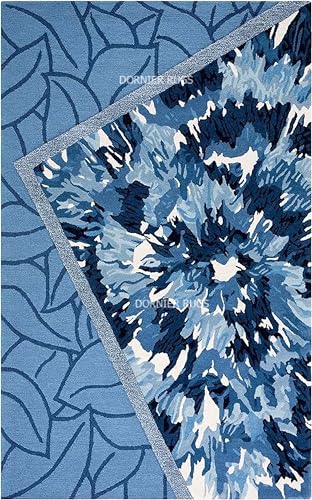 Image of 4x6 Ft Wool Tufted Rug - Compact Handcrafted Carpet for Small Living Rooms, Bedrooms & Study Areas