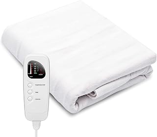 Massage Table Warmer- WELLHUT Electric Heating Pad, Machine Washable Massage Bed Heater w/ 5 Heat Levels, 8 Timer Settings, Overheat Safeguard System, Heat Pad for Spa, Therapy