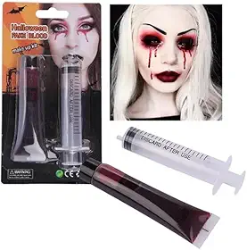 Kit Sangue Falso 28,3ml com Seringa Halloween C/02 Peças