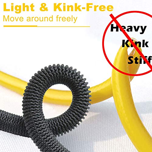 75ft Expandable Garden Hose 10 Function Nozzle Lightweight Flexible Water Hose 75 ft 3750D Triple Extentions Latex Core 3/4" Solid Brass Fittings for Watering and Cleaning