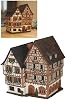 Portavelas de cerámica artística para té, decoración de habitación, miniatura coleccionable hecha a mano, casa de luz aromática, casa de entramado en Colmar, Alsacia, Francia D342AR* 2