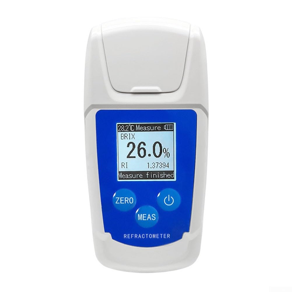 Refractómetro digital del sacarímetro con la compensación automática de la temperatura para la prueba del contenido del azúcar del jarabe de la miel y del jugo de la fruta de la bebida azul blanco
