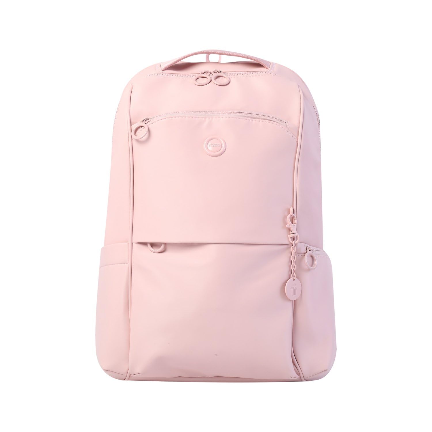 TOTTO - Mochila para Ordenador Portátil de 16 Pulgadas, Modelo Laila, Capacidad 23 L, 1 Compartimento, Bolsillos con Cremallera, Bolsillo Secreto, Bolsillo Botella, Correa para Maleta, Color Peachskin