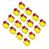 Cabilock 50 Stück Werbeaufkleber Werbe Tags Leuchtende Preisschilder Blanko Verkaufsetiketten Für Supermärkte Einzelhandel Kundenakquise