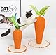 Leinen Karotte Modell Katze Kletterrahmen, kreative Kratzstämme, 25cm Kratzsäule für Katzen mit Ultimate Natürlichem Sisalseil, Indoor Katze Kratzbrett
