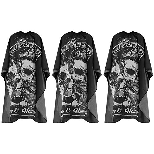 Professional Home Use Barber Cape, Barber Cape Hair Cutting Cape With Snap Closure Professional Salon Cutting Cape Barber Hairdressing Cape For Hair Treatment -Cutting/Coloring/Perming (3 PCS)