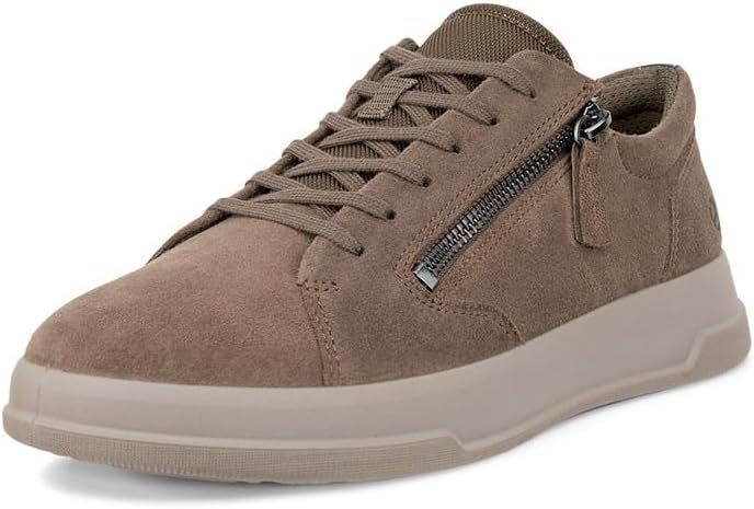 ECCO Women's Move Zip Lace Sneaker, Taupe, 8 US