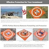 SYMIK LP570 miejsce lądowania dronów, 57 cm, dwustronne, wodoszczelne, składane miejsce lądowania dla helikoptera DJI Mavic 4 Pro/Mavic 3 Pro/Cine/Mavic 3/Classic, Air3/Air 2s/Air 2, Mini 4/3 Pro