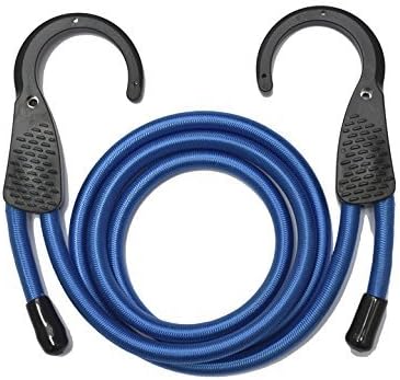 Micagos - luggage strap - steel hook - extra large opening - blue/black - 120 cm