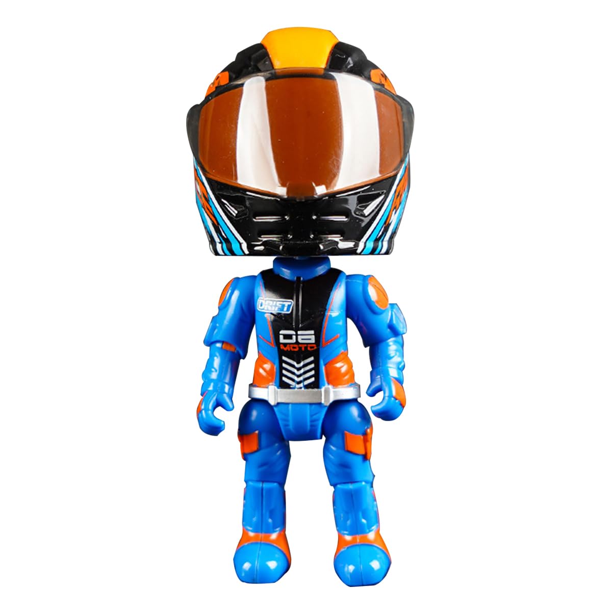 Doyomtoy Figure di motociclisti, caschi da moto in lega, giocattoli da corsa trasformabili, regali, decorazioni