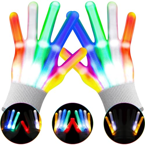 Led Handschuhe Blitzfinger Lichthandschuhe Spielzeug ab 4-12 Jahre Junge...