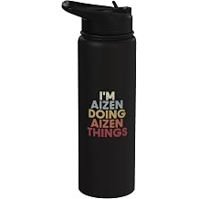 Aizen Name Aizen Personalized Name First Given Stainless Steel Insulated Water Bottle