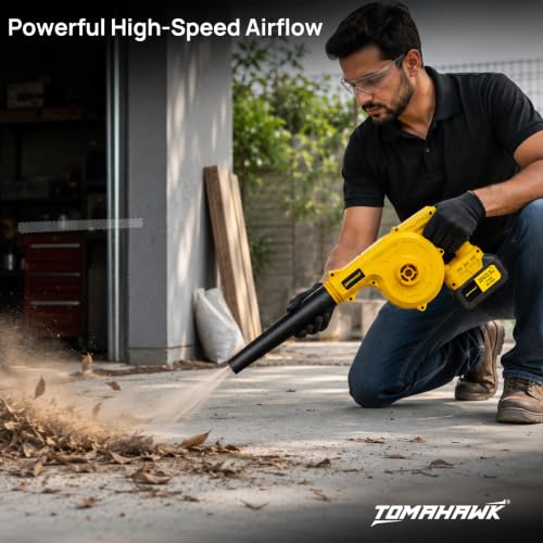 Image of TOMAHAWK TCB-20A 20V Cordless Air Blower (No Battery & Charger) | 20,000 RPM | 150 km /h Air Speed | 125 CFM Air Flow | 100% Copper Motor | Compact Electric Blower for Cleaning Home, Car & Workshop