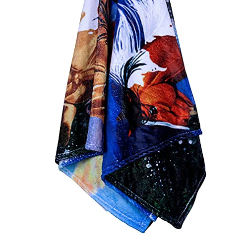 Horse Throw Blanket, Super-Soft Adorable Extra-Large Horse Throw Blanket For Girls, Teens, Adults, And Children, Fleece Horse Print Blanket (50In X 60In) Warm Plush And Cozy Throw For Traveling Or Bed #TOP5