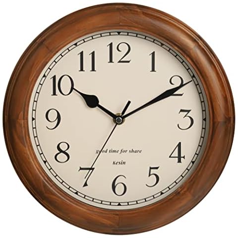 Kesin Retro Wooden Wall Clock, 11 Inches Cover