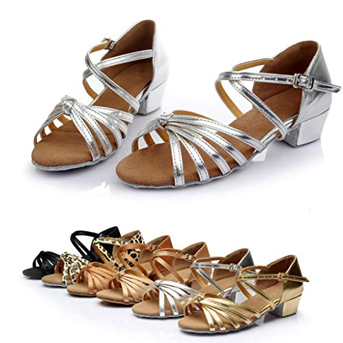 Chunky Heels Sandals Women Summer Dress Latin Satin Ballroom Tango Performance Practice Dance Shoes2