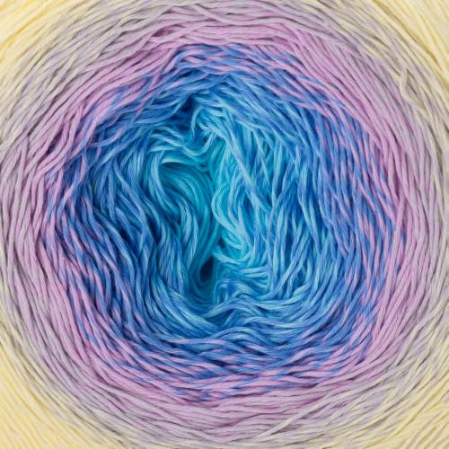 Image of Yarn Art Flowers Rosegarden 100% Cotton 250gr 8.80 oz 1094yds Multicolor Cotton Yarn Rainbow Crochet Yarn Spring Summer (332)