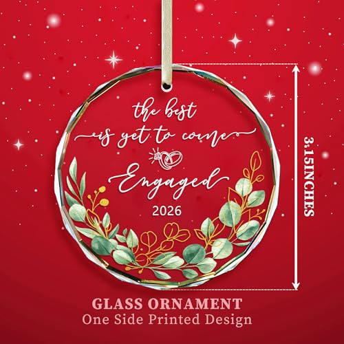 Image of Engagement Gifts for Couples 2026,First Christmas Engaged Ornament 2026