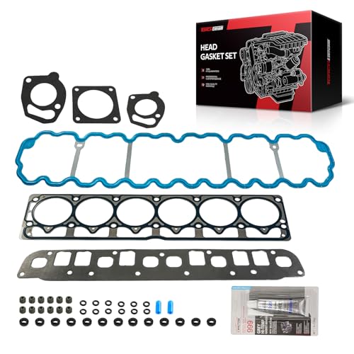 Image of Torchbeam Head Gasket Kit, Engine Cylinder Head Gasket Set Fit for Jeep Wrangler 2000-2003, Grand Cherokee 1999-2003, Cherokee 1999-2001 4.0L, Replace# HS 9076 PT-4, 53020754AB, 53020758AC