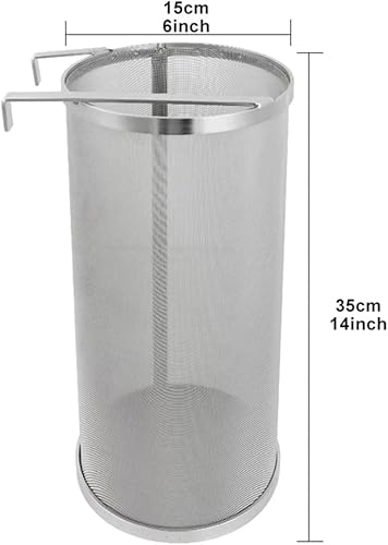 Miniatura 2 de JoyTube Colador de araña de 300 micrones de 6 x 14 pulgadas para hervidor de filtro de cerveza casera