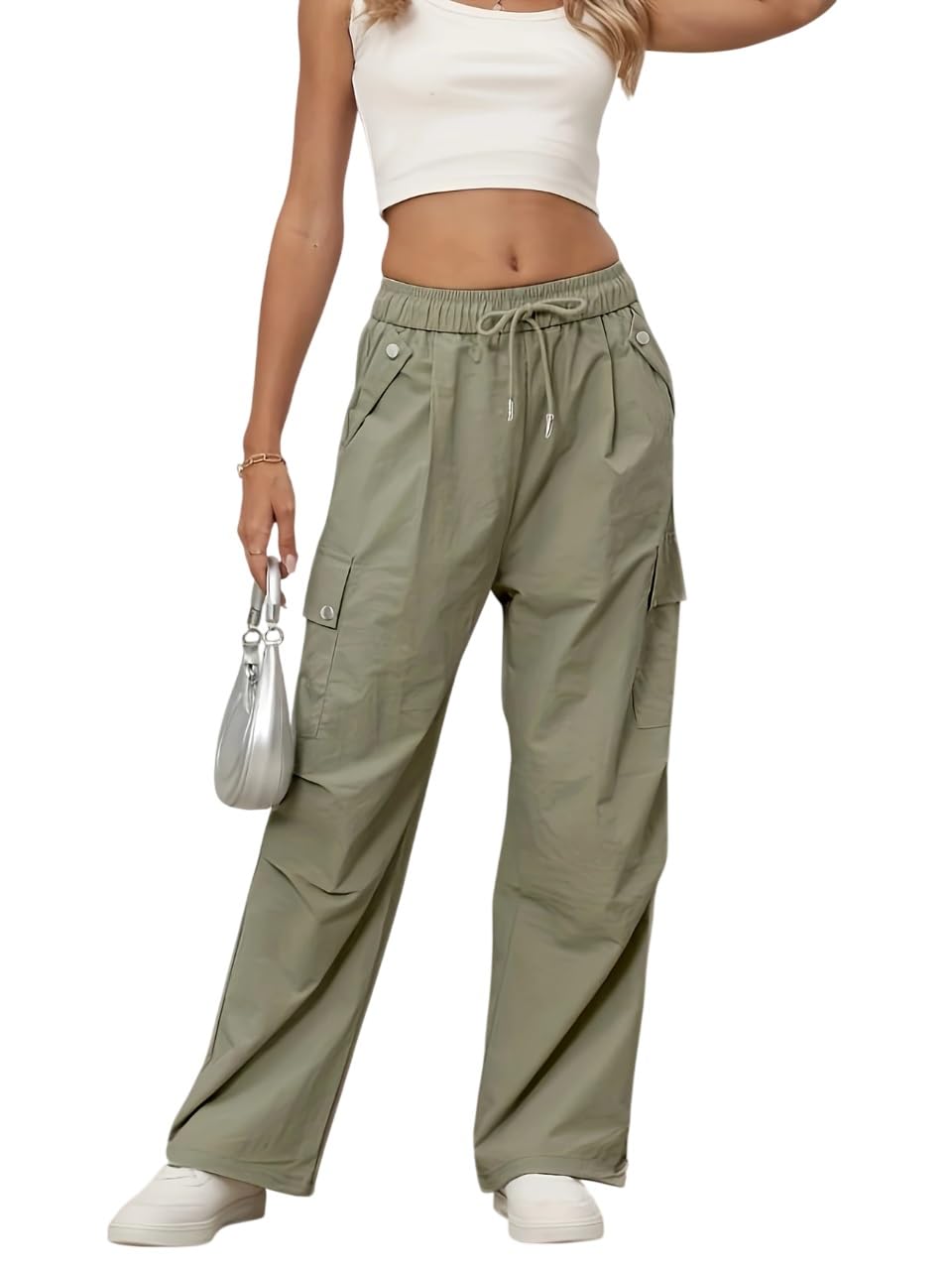 SNITCH Women Cargo || Casual Cargo Pant for Women (L-114-117) in neutral
