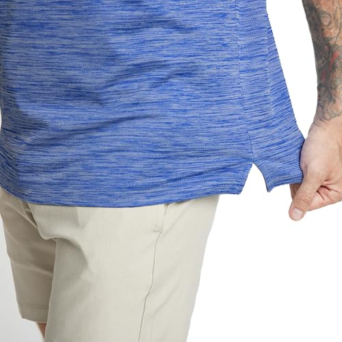 M MAELREG Polo para hombre de manga corta, rendimiento casual, absorbe humedad, mezcla Heather Pique miniatura 6