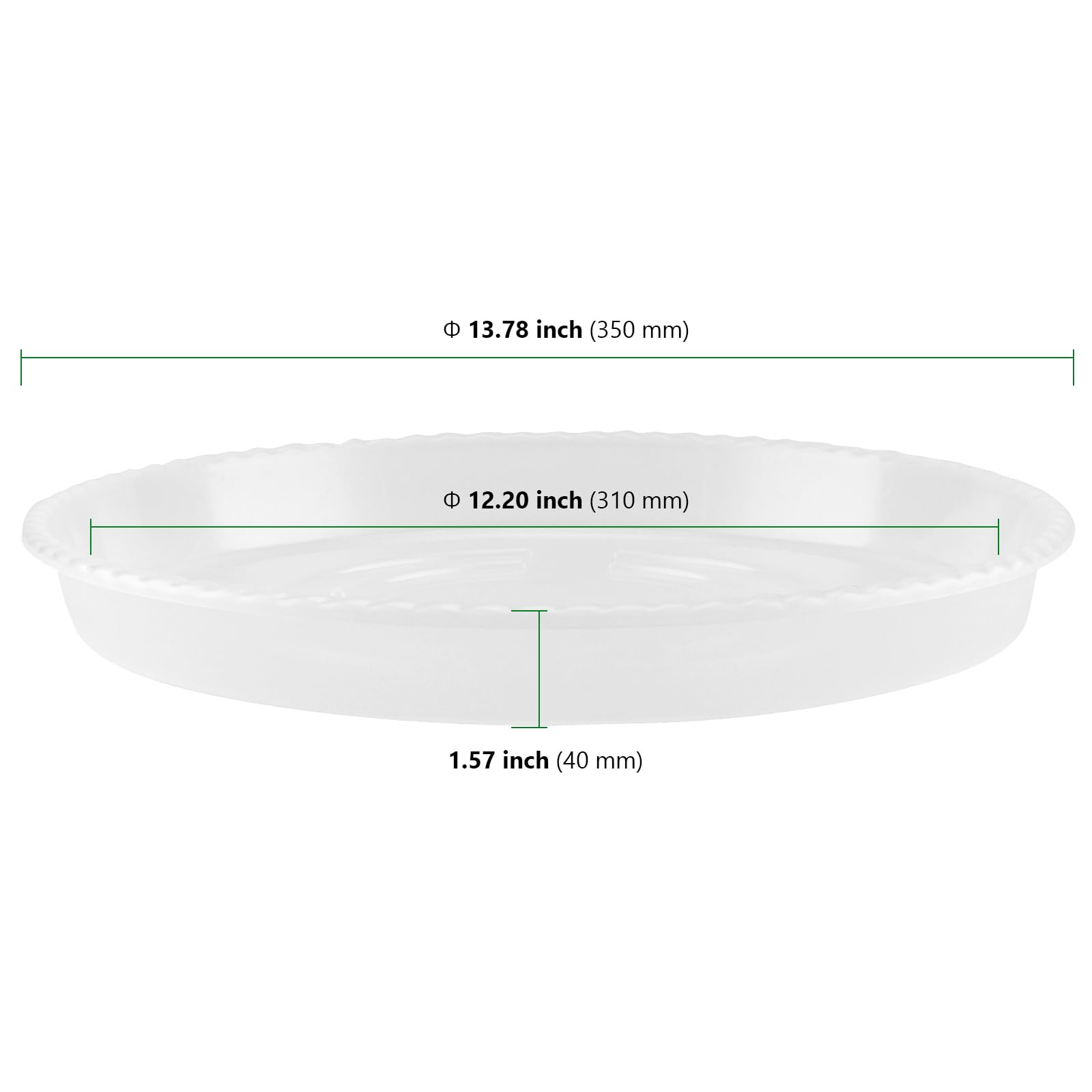 Plant Saucers - 12 Pack for Drainage & Protection -2 Plant Saucers - 12 Pack for Drainage & Protection -2