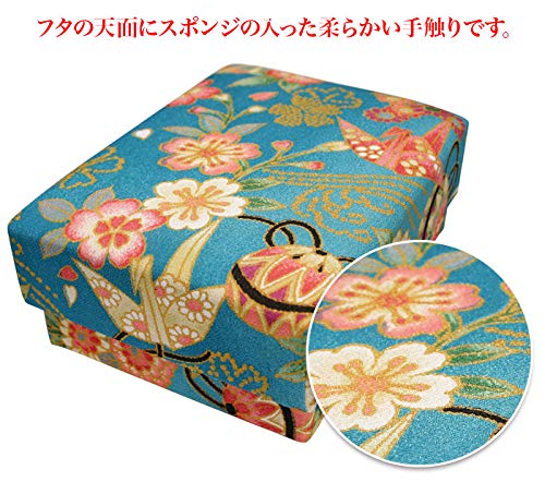 作り帯　ぞうり箱セット　新品 Amazon.co.jp: 裁縫箱 ソーイングボックス ちりめん 花柄 水色