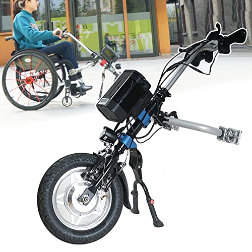 250w車椅子電動ドライブヘッド、25km / h車椅子変換キット、航続距離:40Km、クイックリリース設計、LCDディスプレイ付き車椅子プルデバイス