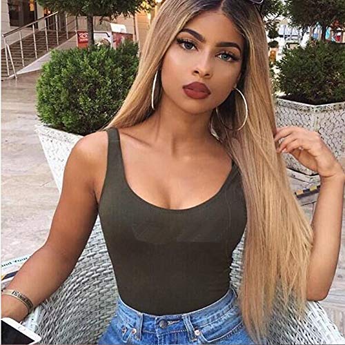 10A 1b/#27 Ombre Lace Front Wigs 150% Density Honey Blonde Color Swiss Lace Glueless Full Lace Wigs Ombre Color Straight Wig Pre Plucked by Wig Leader (20 inch, Lace Front Wig)